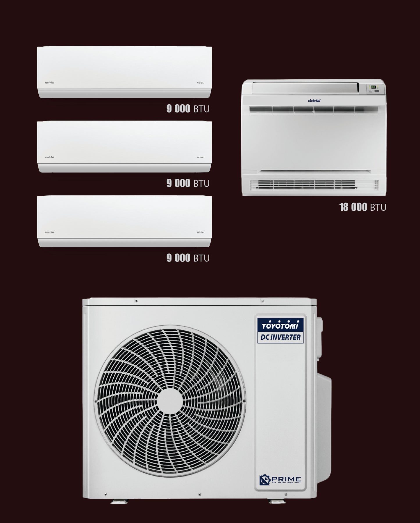 TOYOTOMI - MULTI SPLIT ME 4 KOKA MURAL, TOKSORË